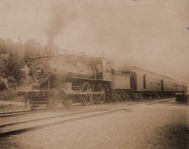 Train crossing Elm Hill Road