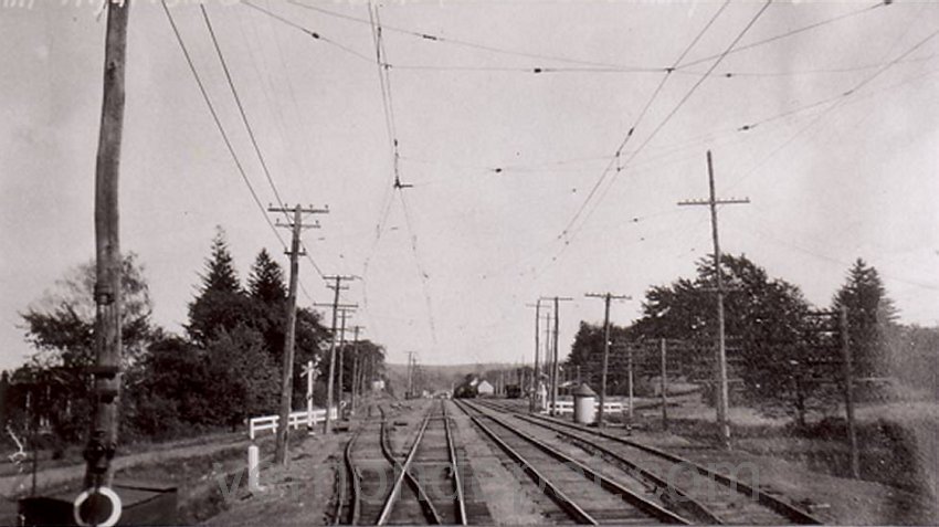 Looking east, towards the depot, over Washington Street